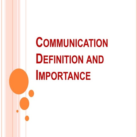 CATCOM| Communication definition and importance