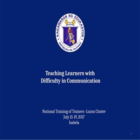Difficulty in Communication power point presentation