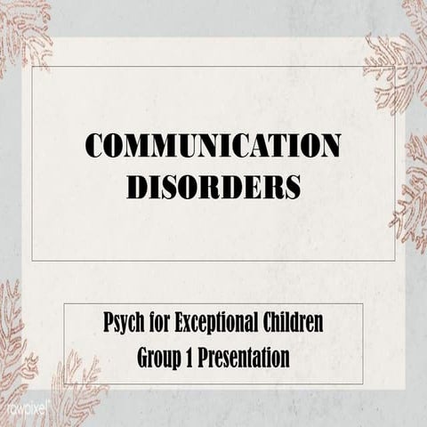 Speech and language delay in children | PPTX