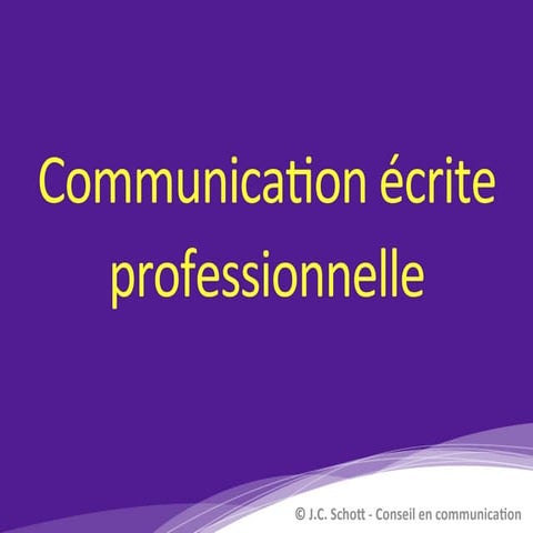 Communication écrite professionnelle