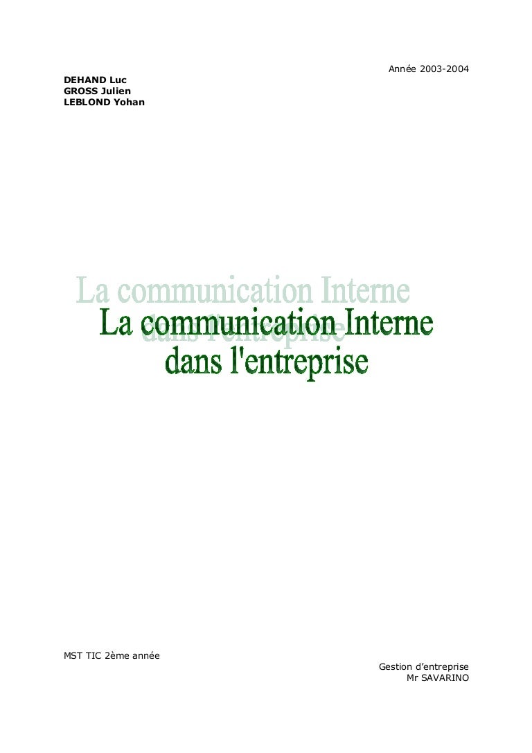Communication entreprise
