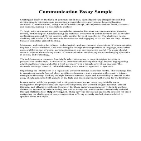 Communication Essay Sample.pdf