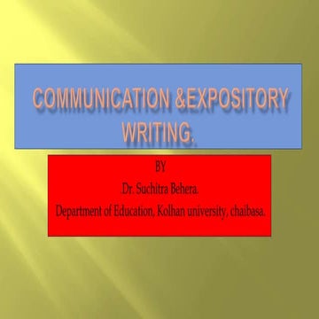 Communication &expository writing