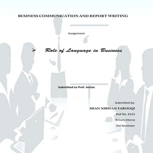 Business Communication (skills, importance & role)