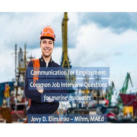 Communication for employment   job interview