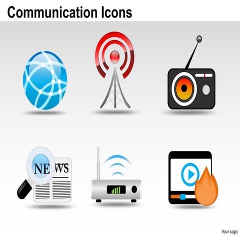 Communication icons powerpoint presentation templates