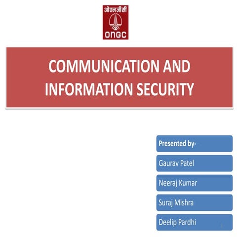 Communication & information security final