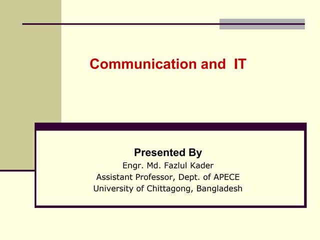 Communication information technology
