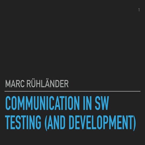 Communication in testing | PDF