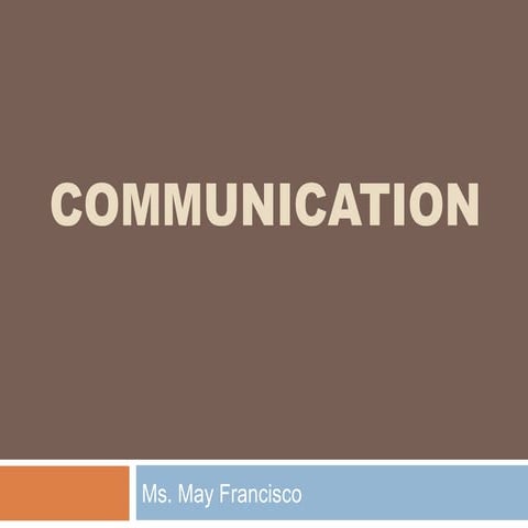 Introduction to Communication Process