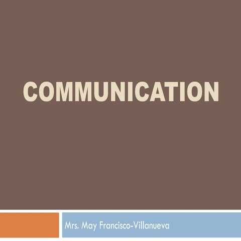 Introduction on Communication and its Meaning