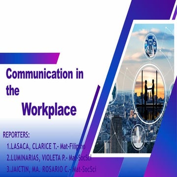 communication in workplace power point presentatio