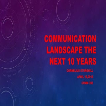 Communication technology landscape in 2027 a.d. | PPTX