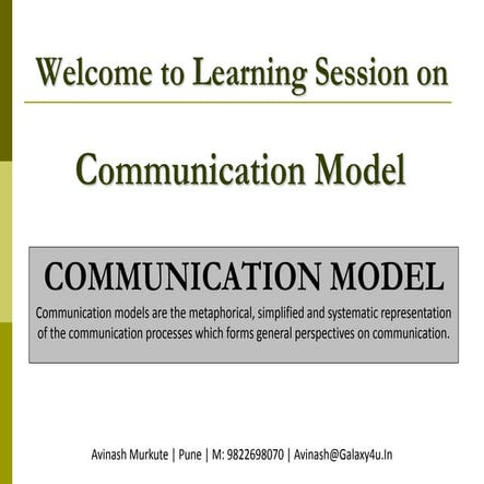 Communication Models