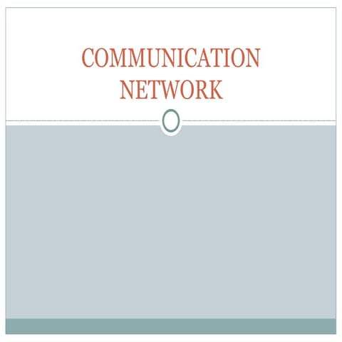 Communication Network | PPT
