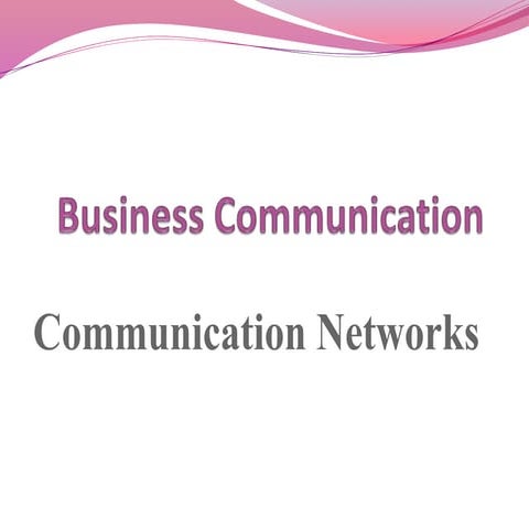 Communication networks