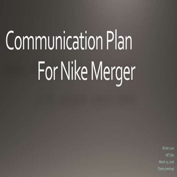 Communication plan