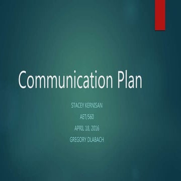 Communication plan