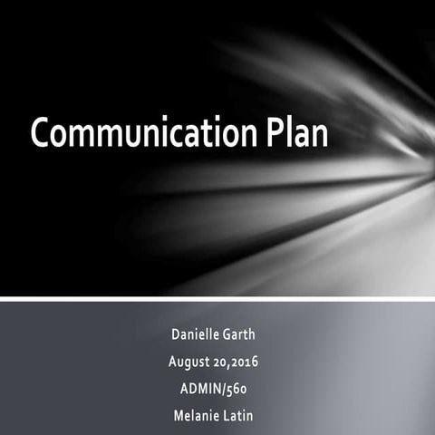 Communication plan 560