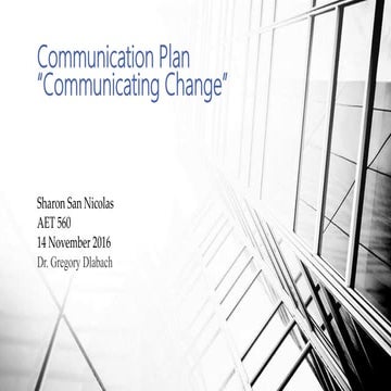 Communication Plan