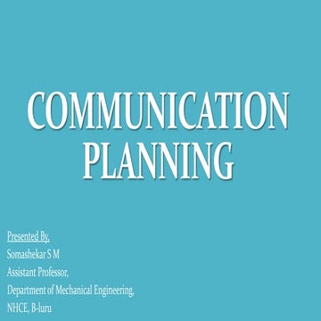 Communication planning