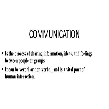 COMMUNICATION POWERPOINT NOTES FOR KMTC STUDENTS