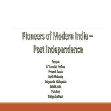 Pioneers of Modern India | Communication Project