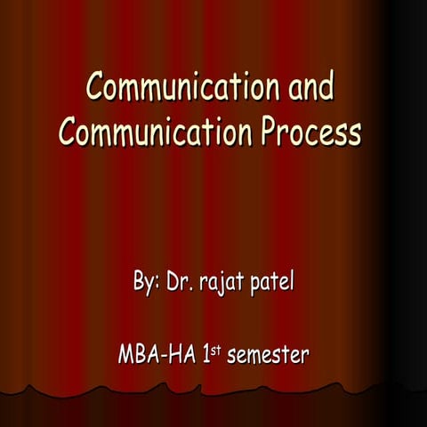 Communication Process