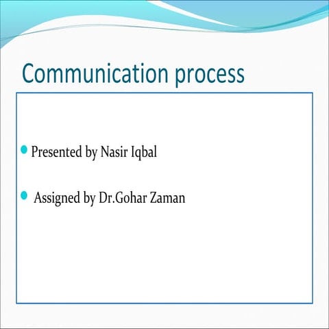 Communication process ,,,