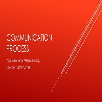 Communication process