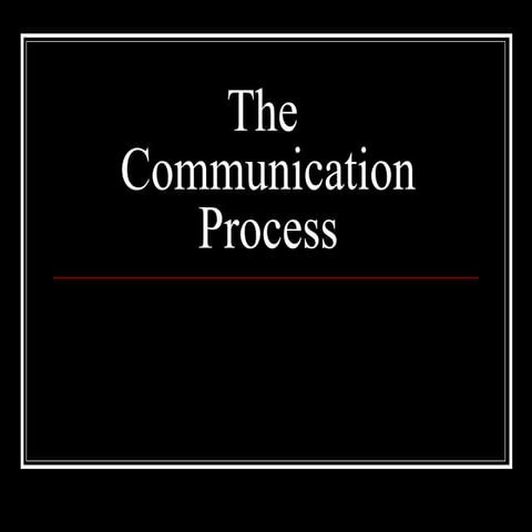 Communication process