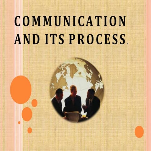 COMMUNICATION PROCESS | PPT
