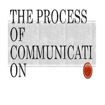 Communication process models