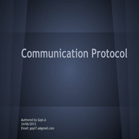 Communication protocol presentation