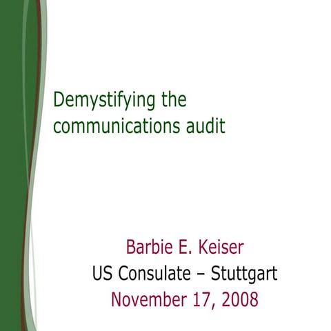 Communications Audit