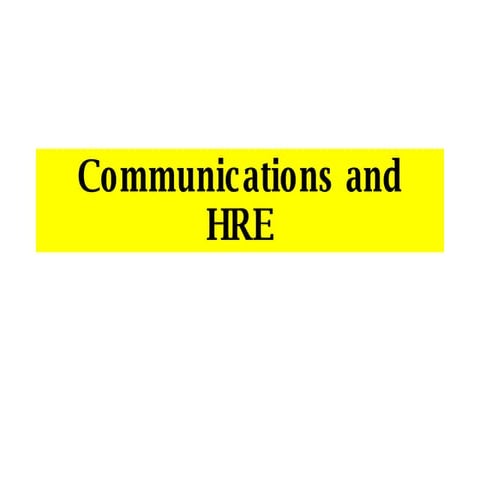Communications and Human Rights Education