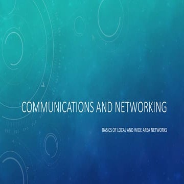 Communications and Networking | PPT