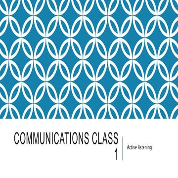 Communications class 1