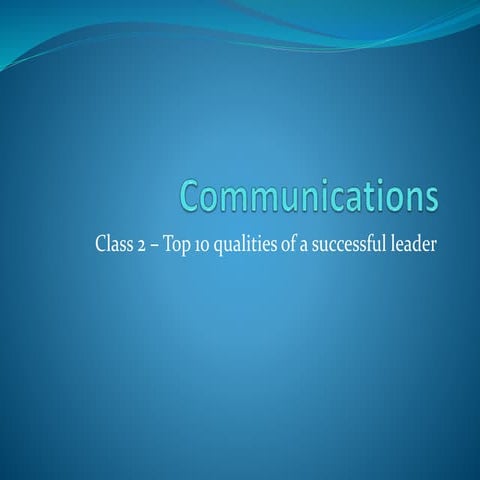 Communications class 2