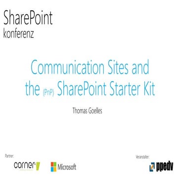 Communication Sites and the SharePoint Starter Kit