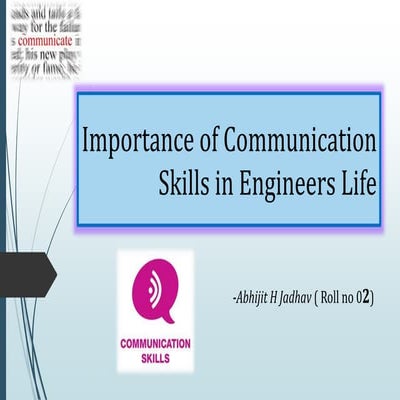 Communication skills For Engineers