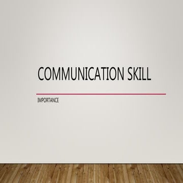 Communication skill