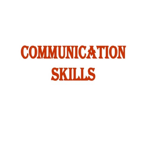 Communication skills