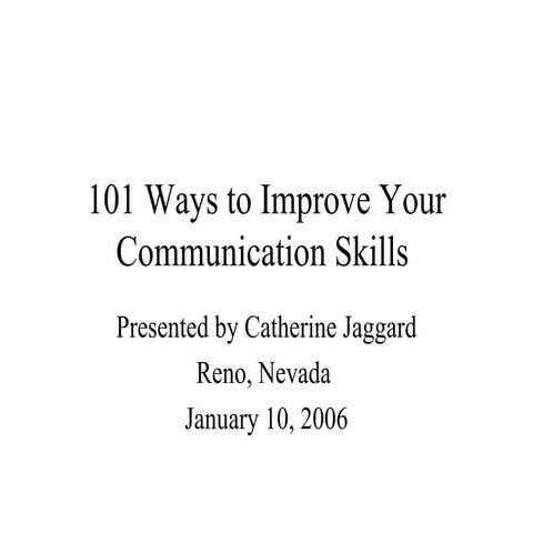 Communication skills