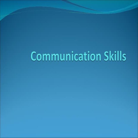 Communication skills