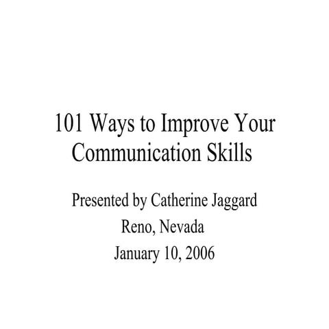 Communication Skills