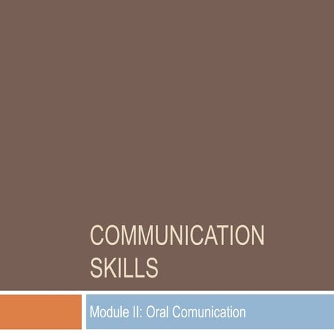 Communication skills
