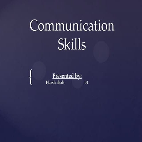 Communication skills