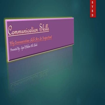 Communication skills