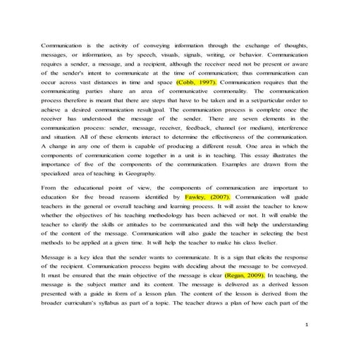 Communication skills